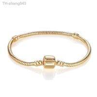 3mm Gold Color Charm Fit Pando European Original Bracelet Jewelry Fashion Women Gift Drop Shipping