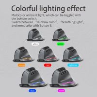 ZZOOI F-26C Optical Gamer Mouse Ergonomic 3200DPI Vertical Gaming Mouse 8 Buttons Rechargeable for PC Laptop for Office Home