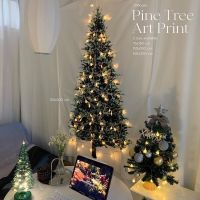 [พร้อมส่ง] Pine Tree Art Print ผ้าต้นคริสต์มาสติดกำแพง