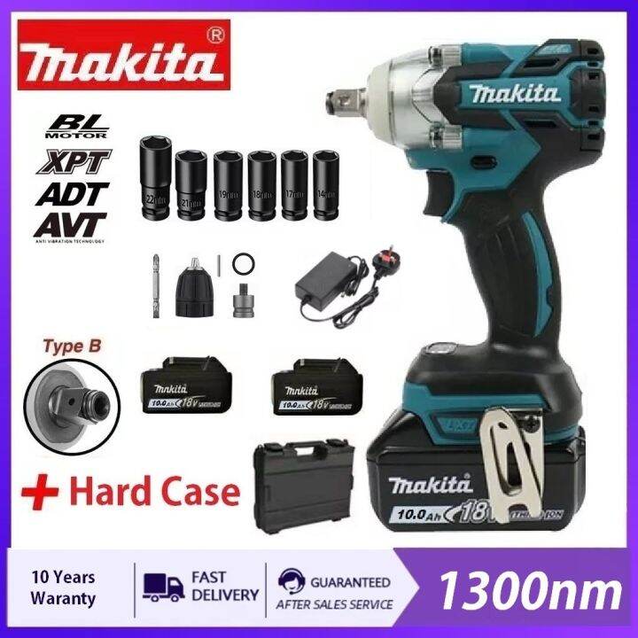 MAKITA 1300nm Electric Cordless Wrench 2 Battery Electric Impact Wrench