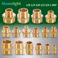 Brass Pipe Hex Nipple Fitting 1/8 1/4 3/8 1/2 3/4 1 BSP Male Thread Quick Adapter Coupler Connector for Water Oil Gas