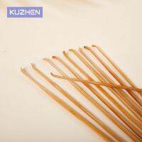 5/10Pcs Wood Coal Bamboo Spoon Ear Pick Tool Polishing Round Bamboo Handle Ear Cleaner Creative Gift