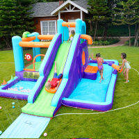 AirMyFun inflatable baseball bounce house inflatables สระว่ายน้ำเป่าลมใหญ่ สไลเดอร์เป่าลม บ้านลมเด็ก เป่าลมปราสาท พร้อมสไลด์ยาวและบอล Inflatable Water Bounce House for Kid