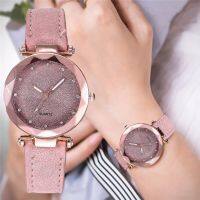 ZZOOI Casual Women Romantic Starry Sky Wrist Watch Leather Strap Rhinestone Designer Ladies Clock Simple Dress Gfit Montre Femme