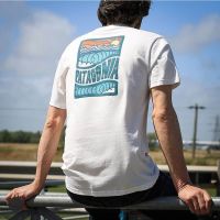 [S-5XL]เสื้อยืดคอกลมแขนสั้นผ้าฝ้ายพิมพ์ลาย Patagonia Retro สําหรับผู้ชาย