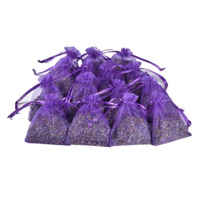 Natural Lavender Bud Sachets Dried Flower Sachet Bag Aromatherapy Aromatic Household Wardrobe Car Lavender Air Fresheners