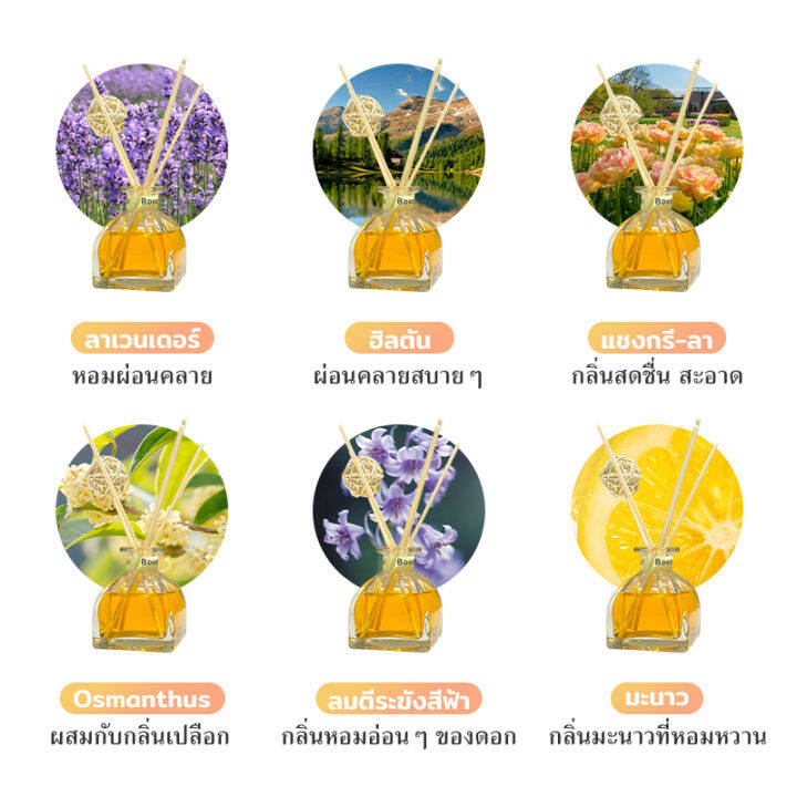 รุ่นใหม่-ก้านไม้หอมปรับอากาศ-ก้านไม้หอม-ก้านน้ำหอม-น้ำมันหอมระเหย-50มล-ขวดใหญ่-หอม-ดับกลิ่น-น้ำหอมอโรม่า-ปรับอากาศ