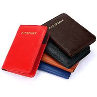 Fashion Men Genuine Leather Passport Cover Travel Passport Holder Bag Passport Case Wallet License Credit CardHolder Pouch Card Holders