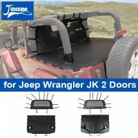 รถ Trunk Mats แยกสุทธิ Pad สำหรับ Jeep Wrangler JK 2ประตู2007 2008 2009 2010 2011 2012 2013 2014 2015 2016 2017