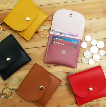 PVC Faux Leather Wallets for Women, Artificial Leather Gift Box Packing  Ladies Small Cute Purses with Zipper Coin Pocket Women's Mini Short Wallet  Girls Designer Zip Around Wallet Credit Car 