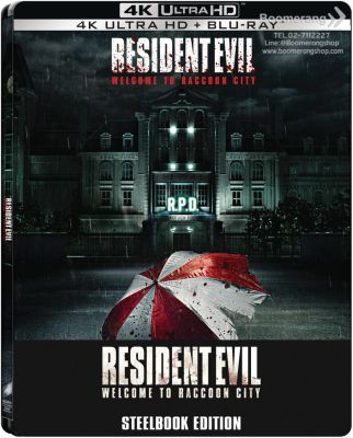 Resident Evil: Welcome To Raccoon City /ผีชีวะ: ปฐมบทแห่งเมืองผีดิบ (4K+Blu-ray Steelbook) (4K/BD มีเสียงไทย มีซับไทย) (Boomerang) (หนังใหม่)
