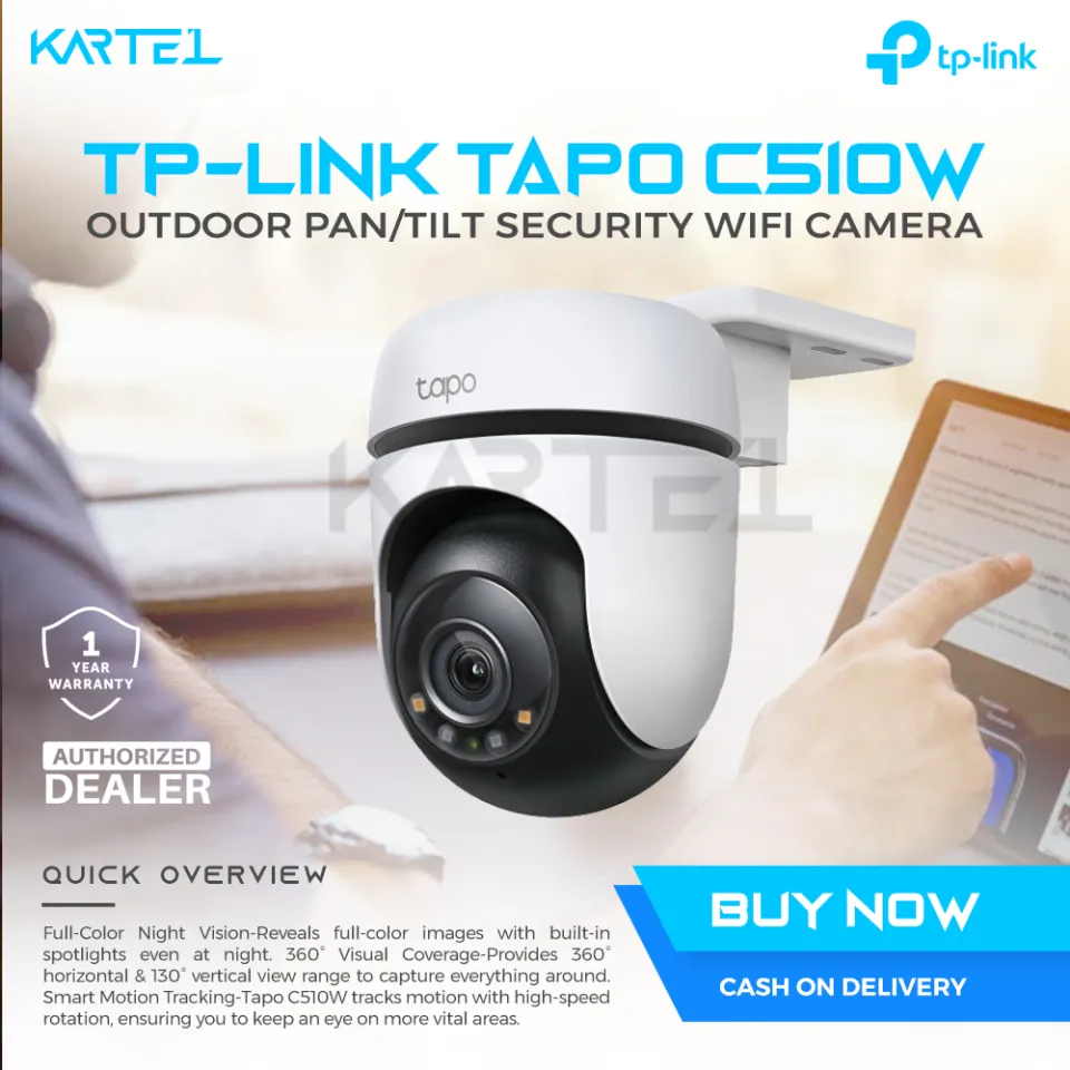 TP-LINK TAPO C510W 1080P Outdoor 360° Pan/Tilt Security WiFi IP Camera, CCTV Camera