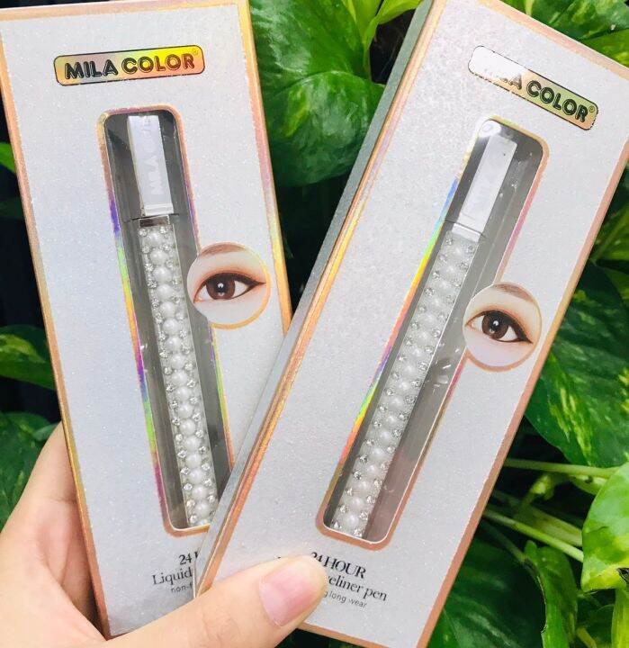 xh-025-อายไลเนอร์-หัวเมจิ-mila-color-ไอไลเนอร์ขวดสีเงิน-ไอไลเนอร์กันน้ำ-กันเหงื่อ-กรีดง่ายติดทนนาน