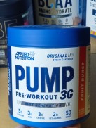 Pump 3G Pre Workout Applied Nutrition 50 scoops vị Icy Blue Raz