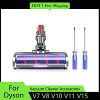 Jjjjg อุปกรณ์หัวแปรงถูพื้นแบบมีมอเตอร์สำหรับ Dyson V8 V7 V10เครื่องดูดฝุ่นแบบมือจับเปลี่ยนแปรงถูพื้นหัวลูกกลิ้งอ่อน