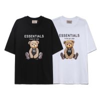 เสื้อยืดผ้าฝ้ายพิมพ์ลาย Essentials เสื้อยืดคอกลม แขนสั้น ผ้าฝ้าย พิมพ์ลายการ์ตูนหมี เข้ากับทุกการแต่งกาย สําหรับคู่รัก  HGR9