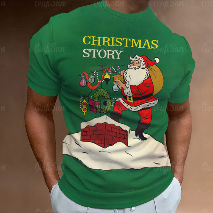 Christmas print sale shirt mens