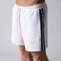 white M 2022 New Navy Striped Mens Gym Cotton Casual Shorts Running Jogging Sports Fitness Bodybuilding Mens Exercise Training Shorts