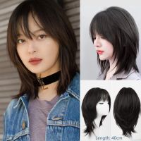 Wig Womens Short Hair Artificial Hair Mid-Length Hair Natural Chic Face Collarbone Length Haircut Full-Head Wig