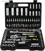 ✼ﺴ♨  Home Tool Kit Tool Sets 108 Piece Household Hardware Socket Ratchet Handle Auto Repair Tool Combination Package Wall Plate