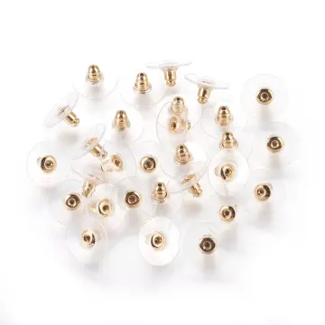 1box Plastic Ear Nuts Earring Backs Clear DIY Earrings Back Plug