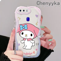 เคส Chenyyka สำหรับ OPPO R17 R15 Pro เคสการ์ตูนน่ารักสีชมพูเมโลดี้เนื้อครีมลายคลื่นเคสโทรศัพท์โปร่งใสมีในสต็อกเหมาะสำหรับเด็กผู้ชายและเด็กผู้หญิงเคสซิลิโคนอ่อนชัดเจนกันกระแทก