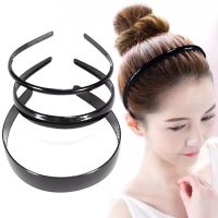 Simple Bright Black Glossy Hair Band / Women Fashionable Headbands / Multi-size Plastic Toothed Holder / Ladies Daily Hair Accessories