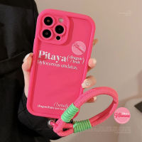 Apple เคสโทรศัพท์มือถือ iPhone 15/14/13/12/11/X/xs/xr สีแดงกุหลาบตัวอักษรภาษาอังกฤษ13 Pro Max เคสโทรศัพท์มือถือซิลิโคน15 Plus พร้อมสายคล้องมือ12 Mini ที่ล้อมรอบด้วยการป้องกันการตกเคสป้องกันโทรศัพท์มือถือ