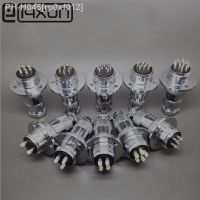 EClyxun 1Set GX20 XLR 20mm 2 3 4 5 6 7 8 9 10 12 14 Pin Female Plug Male Chassis Mount Socket Aviation Connector