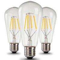 【CC】◙♗✱  Dimmable ST64 4W 8W 16W Edison Filament Bulb 220V E27 Antique Ampoule Replace Incandescent