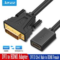 Jasoz DVI Ke HDMI Adaptor Dua Arah DVI D 24 1 Laki-laki Ke HDMI Perempuan Kabel Konektor Konverter untuk Proyektor HDMI Ke DVI Cabl