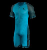 2023 new triathlon short-sleeved jumpsuit adult mens riding swimming and running all-in-one sports