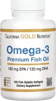 น้ำมันปลา!!+โอเมก้า3 Omega-3 Premium Fish oil California GOLD Nutrition 100 softgels