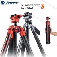 Fotopro X-Aircross 3ขาตั้งกล้องแบบยืดได้คาร์บอนไฟเบอร์น้ำหนักเบาสำหรับการเดินทางพร้อมหัวบอลขาตั้งแบบมืออาชีพสำหรับตัวเลื่อนกล้อง DSLR