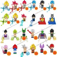 KF blocks 6142 6165 6158 Dragon Ball Z Super Saiyan God Vegeta Goku blue Broli Cell Gohan Gamma1 Gamma2 building blocks dolls