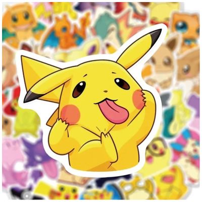 ☁✤ 10/30/50pcs Cute Pokemon Anime Stickers for Kids Toy Waterproof Graffiti Laptop Luggage Fridge Pikachu Cartoon Sticker Wholesale