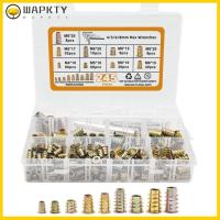 WAPKTY 245Pcs M4 M5 M6 M8 เม็ดมีดเกลียวสำหรับไม้ สังกะสีอัลลอยด์ น๊อตสกรู พร้อมประแจหกเหลี่ยม ซ็อกเก็ตไดรฟ์หกเหลี่ยม ชุดเฟอร์นิเจอร์ไม้