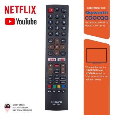 ใช้งานร่วมกับ Skyworth และ Coocaa Netflix YouTube Smart Remote Control RM-L1259