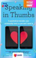 [New Book] ใหม่พร้อมส่ง Speaking in Thumbs : A Psychiatrist Decodes Your Dating Texts So You Dont Have to [Paperback]