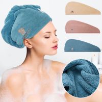 【CC】 Coral Thickening Microfiber Hair Soft Absorbent Shower Cap Dry