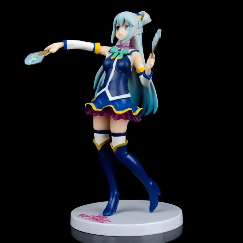 Kurenai densetsu aqua megumin 20cm filme konosuba megumin aqua anime figura  bênção de deus sobre este maravilhoso mundo figura de ação