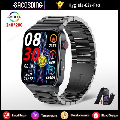 Hygieia-02s-Pro Blood Glucose Smart Watch ECG Blood Pressure Health Monitor Watches IP68 Waterproof Smartwatch For Xiaomi Huawei