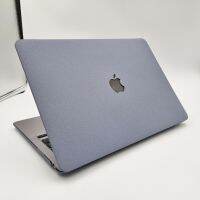 Macbook Case Sand Lavender เคส แมคบุ๊ค ผิวทราย ลาเวนเดอร์ เจาะโลโก้ Air13 / Pro13 / M1 / M2 /  Pro14 (THพร้อมส่ง ในไทย )