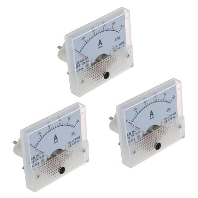 3X 85C1 DC 0-50A Rectangle Analog Panel Ammeter Gauge