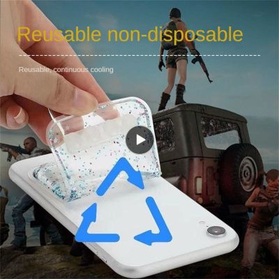 ∋◐❁ Reuse Physical Cooling Ice Stickers Silicone Mobile Phone Radiator New Reusable Ice Cooling Paste Ice Paste