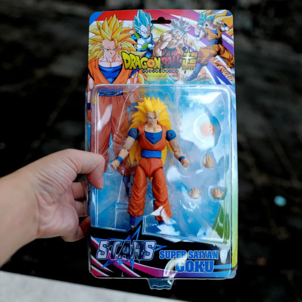 6pcs Anime Dragon Ball Super Saiyajin Filho Goku Vegito Gogeta Ornamento  Boneca Figura 3