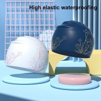 【CW】 Useful Hat Exquisite Pattern Non-slip Bathing Caps  Multipurpose