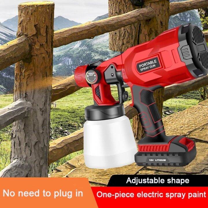 (Mega Offer) 388V Cordless Electric Spray Gun 1000W Woodworking Paint