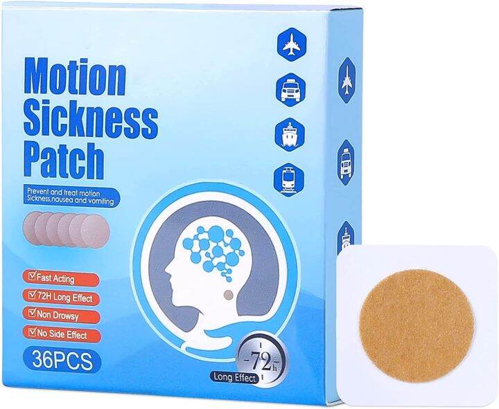 36 Pack Motion Sickness Patches，Anti Nausea Patches for Kids and Adults Cruise, Car, Airplane