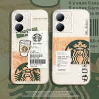 เคสโทรศัพท์ Vivo Y36 4G ใหม่ 2023 โปร่งใสแฟชั่นดาวถ้วยกาแฟ Bucks รูปแบบปลอกซิลิโคนอ่อนนุ่ม เคสVivo Y36 ฝาครอบโทรศัพท์